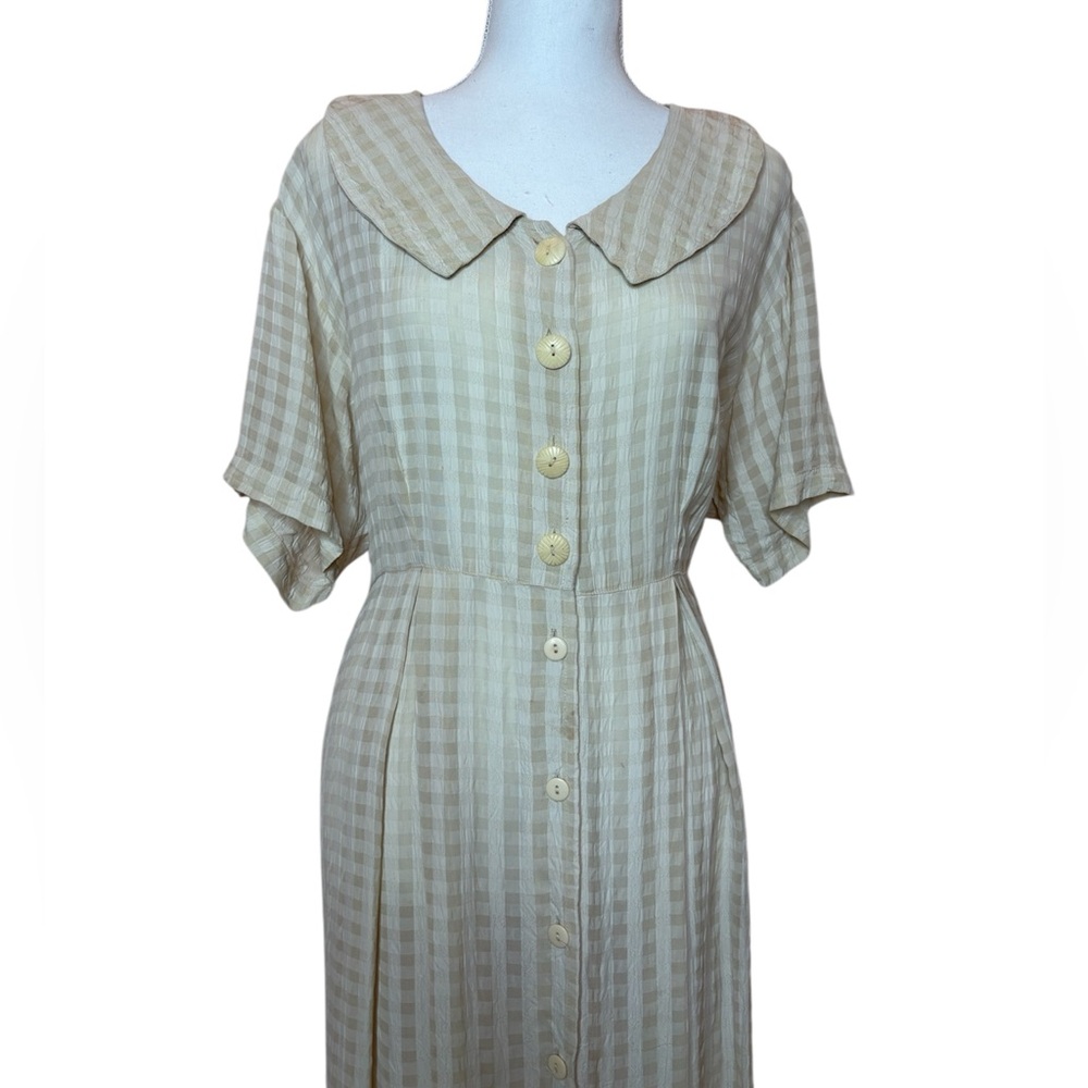 90’s April Cornell Rayon vtg Maxi Dress/Duster size Large
